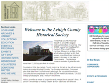 Tablet Screenshot of lehighvalleyheritagemuseum.org